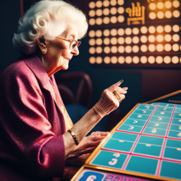 senhora jogando bingo online