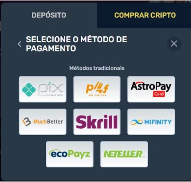 métodos de pagamento winz.io