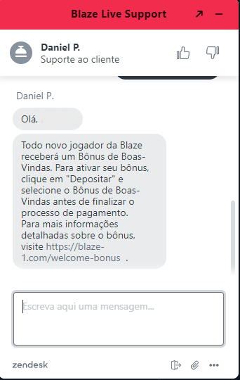 suporte na blaze