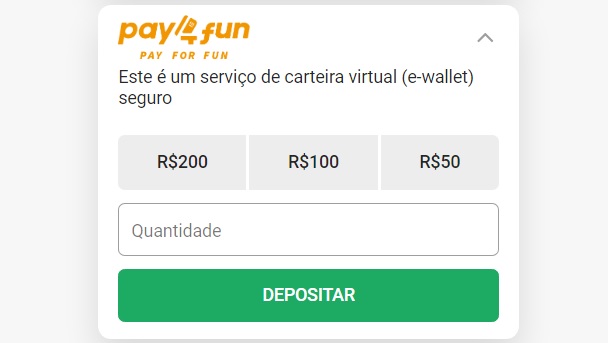 escolher o método de pagamento Pay4Fun