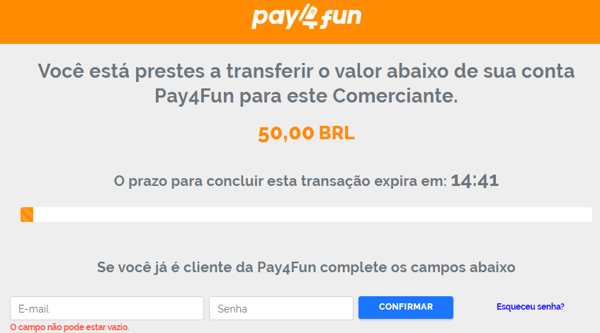 pay4fun passo 2